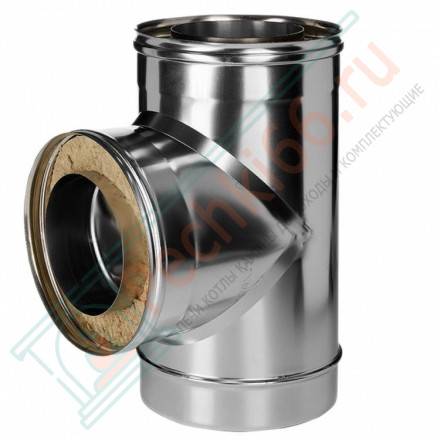 Тройник 90° с изол (НЕРЖ-321/0,8-НЕРЖ-439/0,5) d-300/380 (Дымок-Lux)