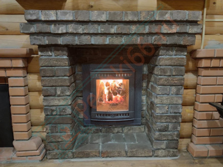 Печь для бани Атмосфера XL+, усиленная каменка, ламели "Талькохлорит" (ProMetall)