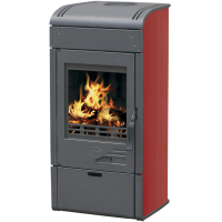 Чугунная печь-камин Vesta, красная (Plamen)