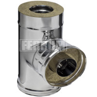 Сэндвич тройник 90° (НЕРЖ-430/0,5-ОЦИНК/0,5) d-120/200 (Ferrum GS-Z)