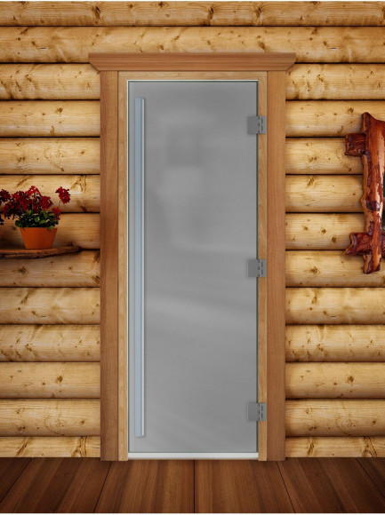 Дверь для бани и сауны Престиж сатин, 200х80 по коробке (DoorWood) в Волгограде