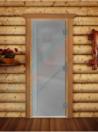 Дверь для бани и сауны Престиж сатин, 200х70 по коробке (DoorWood)