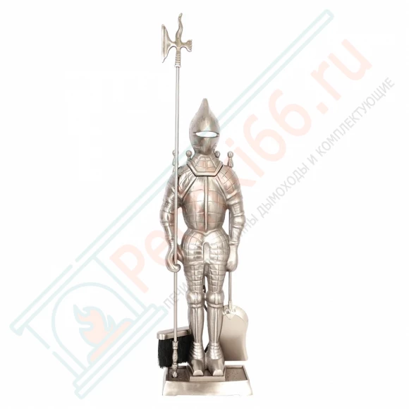 Набор каминный D98051AS Рыцарь большой (4 предмета, 110 см, серебро), на подставке в Волгограде