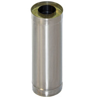 Сэндвич труба для дымохода L=1.0 м (НЕРЖ-439/1,0-НЕРЖ-439/0,5) d-115/200 (УМК)