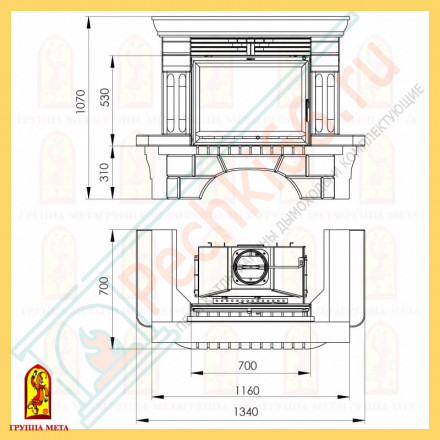 Облицовка Соната 700, бежевый (Мета)