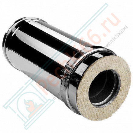 Сэндвич труба V50R с изол L=500 (AISI-321/0,8-AISI-304/0,5) d-180/280 (Вулкан-Cerablanket)
