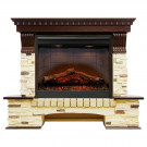 Каминокомплект электрический Pierre Luxe угловой - Темный дуб / Сланец (Высота 1045мм) с очагом Symphony 26'' DF2608-INT (Dimplex)