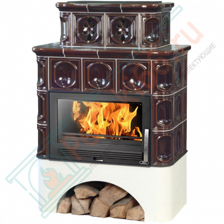 Керамическая печь Karelie, белый цоколь, 4-цвета (ABX)