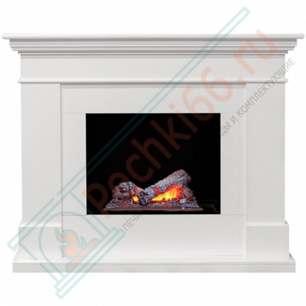 Каминокомплект California - Белый (Глубина 380) с электроочагом Cassette 600 NH