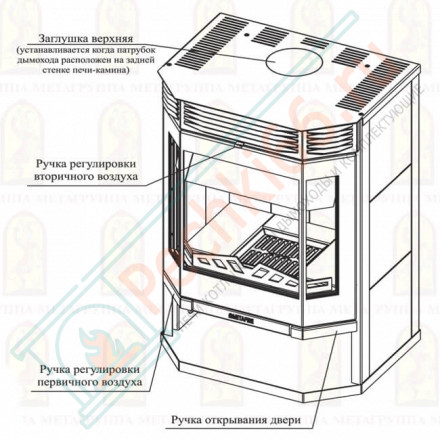 Печь-камин Ангара 12 (Мета-Бел)