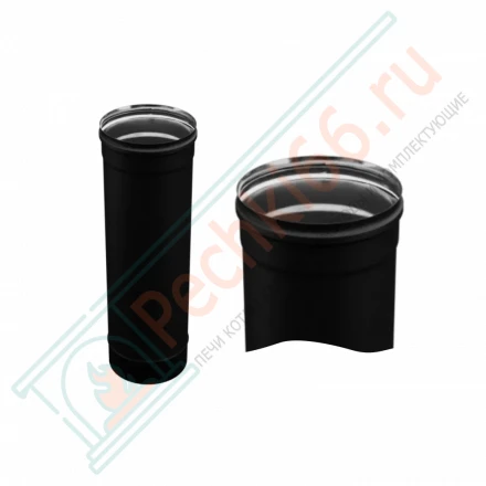 Дымоход L=1м (430/0,8 мм / эмаль /600° черная) d-115 (Ferrum Blackside)