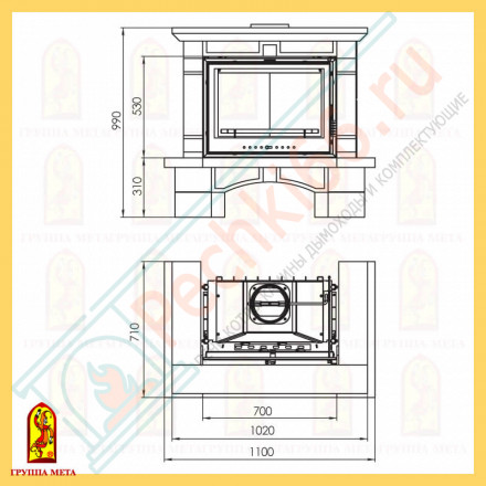 Облицовка Лира 700 кантри, бежевый (Мета)