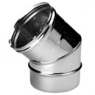 Отвод одностенный 45° (AISI-321/0,8мм) d-160 (Вулкан)