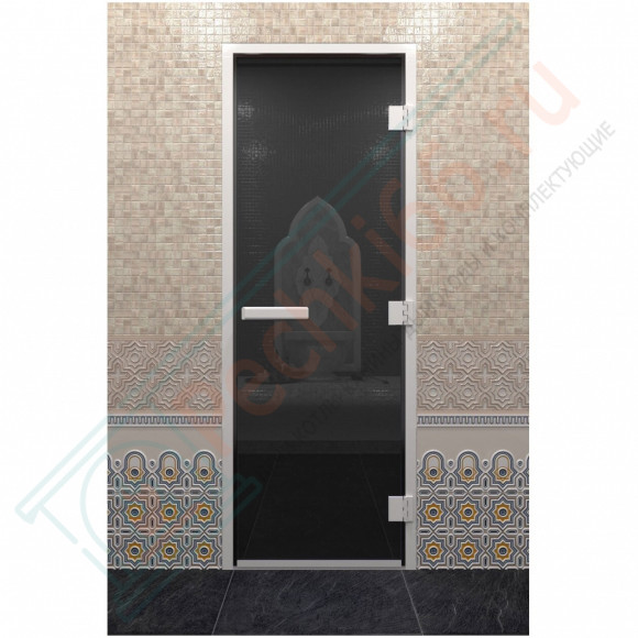 Стеклянная дверь DoorWood Хамам Графит 1900х710 (по коробке) в Волгограде