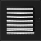 Вентиляционная решетка для камина с жалюзи 170х170, черная (FireWay)
