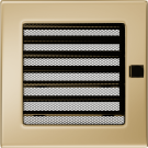 Вентиляционная решетка для камина с жалюзи 170х170, позолоченная (FireWay)