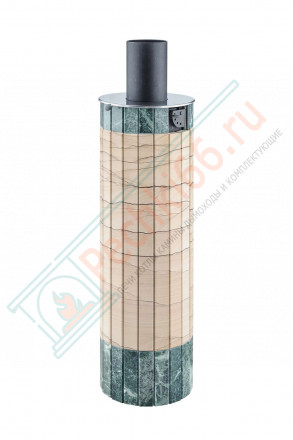 Дымоход - экономайзер Окаменевшее дерево перенесённый рисунок + Жадеит, d-115, L=1000 мм (Feringer)