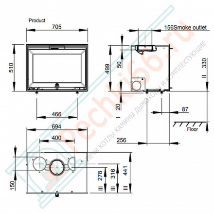 Чугунная топка C 24 (Jotul)