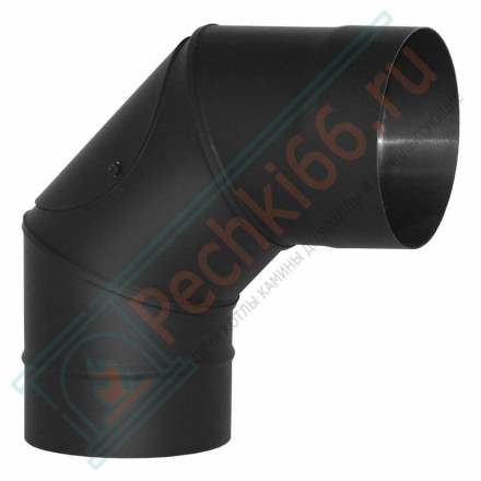 Отвод VBR 90º с ревизией, черный (НЕРЖ-439/0,8) d-130 (Вулкан)
