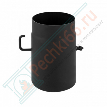 Труба L=250 с шибером, черная d-200 (Darco)