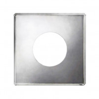 Фланец 600x600 на трубу с изол (НЕРЖ-430/0,5) d-120/200 (Дымок)