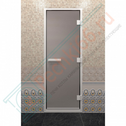 Стеклянная дверь DoorWood Хамам Сатин 190х70 (по коробке)