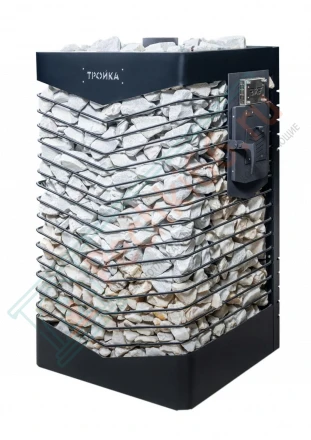 Газовая печь для бани № 06-ГТ 40 с сеткой для камней (Тройка) до 24 м3