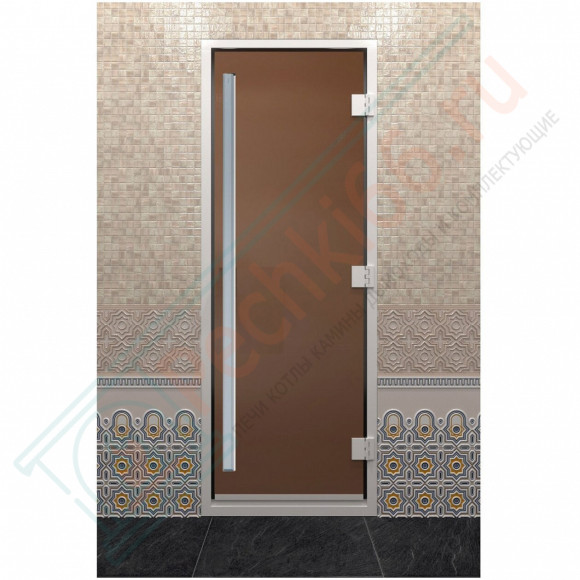 Стеклянная дверь DoorWood «Хамам Престиж Бронза матовая» 2100х700 мм в Волгограде