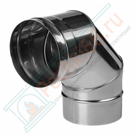 Отвод 90° без изол (НЕРЖ-321/0,8) d-300 (Дымок-Lux)