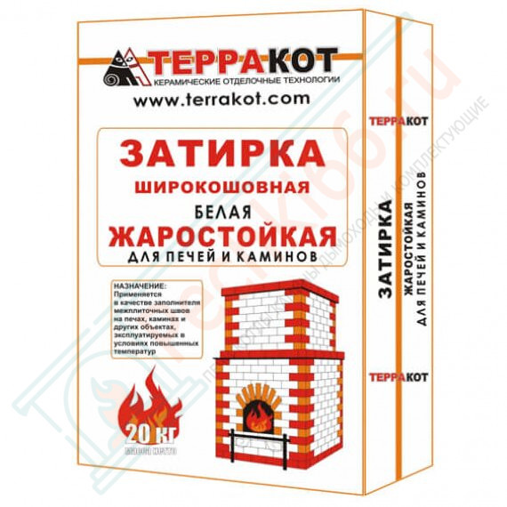 Затирка белая "Терракот", жаростойкая, 5 кг (Терракот) в Волгограде