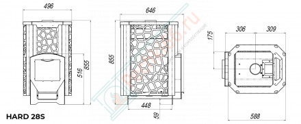 Печь для бани Hard 30S Саванна (Сталь-Мастер)