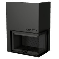 Каминная топка Font 700 R G, угловое стекло справа, гильотина (ECHA-TECH) 14 кВт