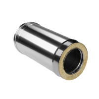 Сэндвич труба для дымохода L=500 (НЕРЖ-321/0,8-НЕРЖ-439/0,5) d-115/200 (Дымок-Lux)