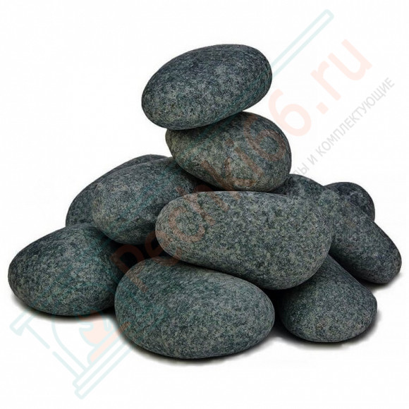 Камень для бани Пироксенит "Черный принц" шлифованный средний, 10 кг, м/р Хакасия (коробка), 10 кг в Волгограде